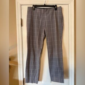 a new day Gray Windowpane Plaid Ankle Pants